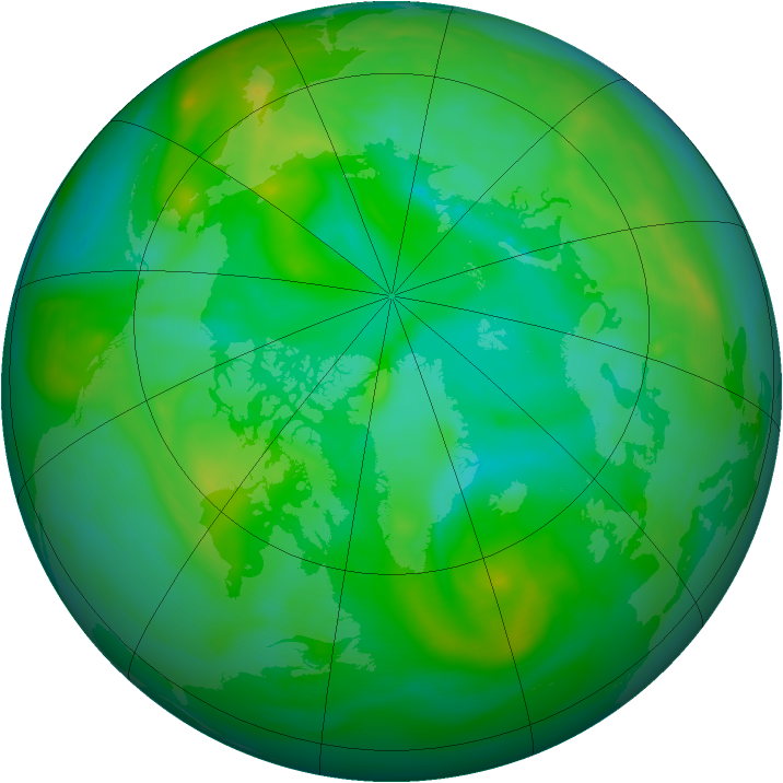 Arctic ozone map for 28 July 2006